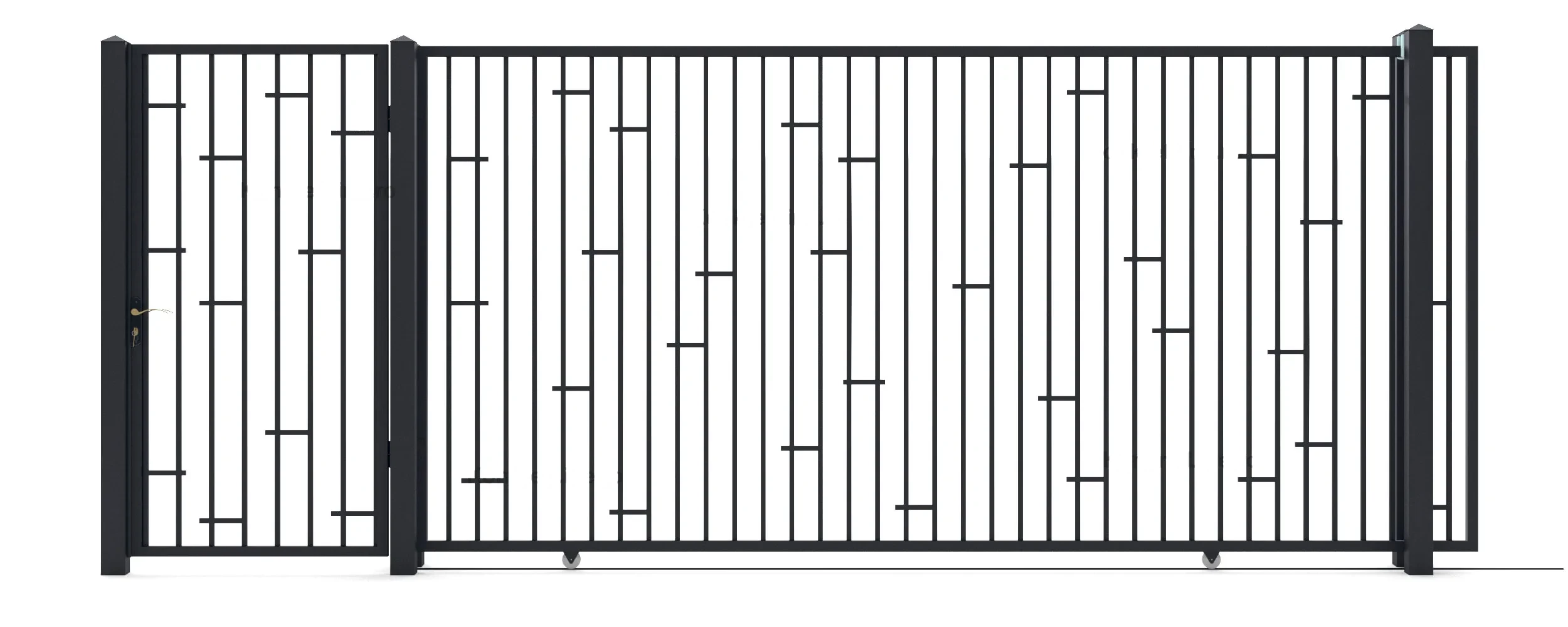 Bramy metalowe Spike (KP119) — wjazdowa i furtka