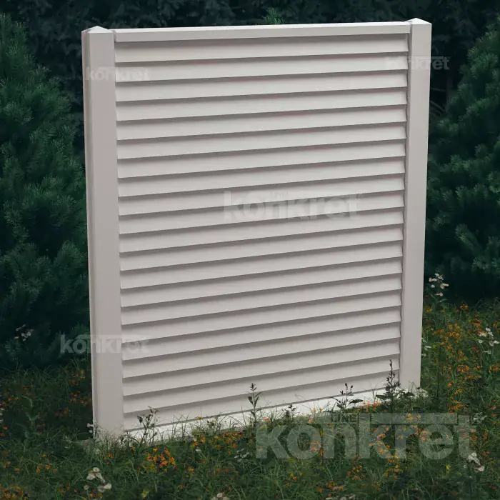 Ogrodzenie betonowe Rain Guard (KM209), wysokość 210 cm, białe (premium)