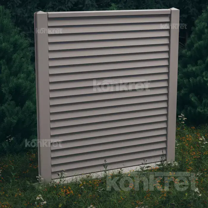 Ogrodzenie betonowe Rain Guard (KM209), wysokość 210 cm, szare (standardowe)